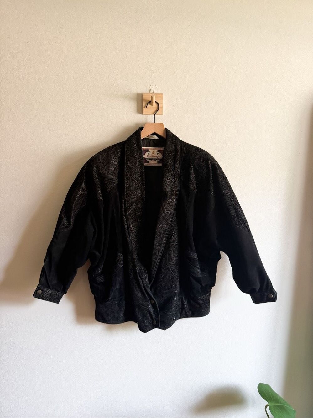 Vintage Paris Sports Club Leather Jacket Size M